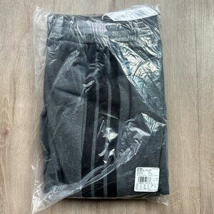 NWT adidas Essentials 3-Stripes Fleece Pants - Dark Grey / Black - Size XL